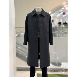 [바쏘옴므]WSZ4-CJ21 차콜 울 캐시미어 오버핏 싱글 롱 코트