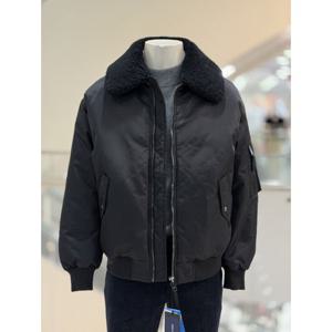 [바쏘옴므]WSZ4-UA61 블랙 구스다운 오버핏 항공점퍼 숏패딩