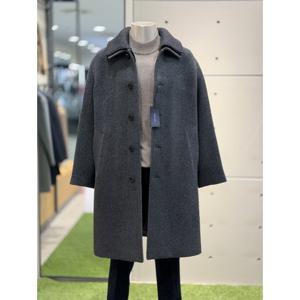 [바쏘옴므]WSZ4-CJ13 차콜 울 캐시미어 혼방 니트 탈부착 코트