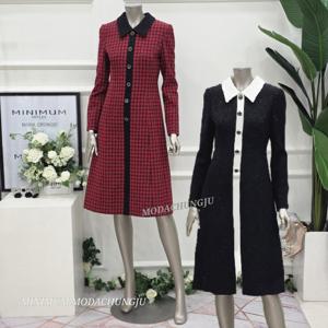 [미니멈]MD 플라워 포인트 카라 원피스  MD MYDAWO1280RD2