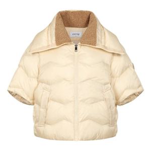 [핑]여성   퀼팅 코쿤형다운 베스트점퍼 121E4JP286_BG