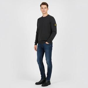 스톤아일랜드 7515526C4  로고 와펜 패치 라운드 울 니트 스웨터