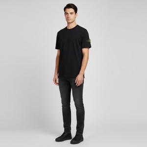 스톤아일랜드 101523757  가먼트 다잉 피사토 로고 패치 반팔