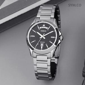 카시오 MTP-1370D-1A1 클래식 라운드 데이데이트 정장 남자 메탈 시계 d
