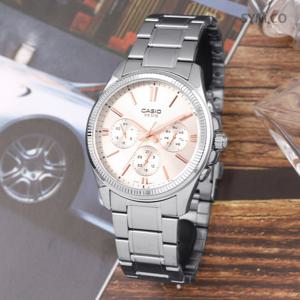 카시오 MTP-1375D-7A2 빈티지 다기능 플루티드베젤 정장 남자 메탈 시계 d