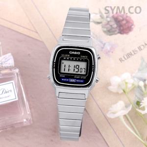 카시오 LA670WA-1 빈티지 디지털 스몰 캐쥬얼 여자 메탈 시계 d