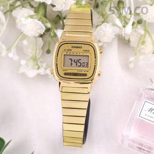 카시오 LA670WGA-9 빈티지 디지털 스몰 캐쥬얼 여자 메탈 시계 d