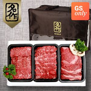 [리얼명작] 경주천년한우 1+등급 구이용 명품세트 2호 (등심500g+업진살500g+치마살500g-총1.5kg/냉장)