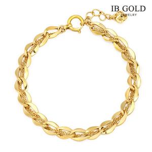 *단독 특가*[아이비골드] 18K 믹스 체인 팔찌 B6241