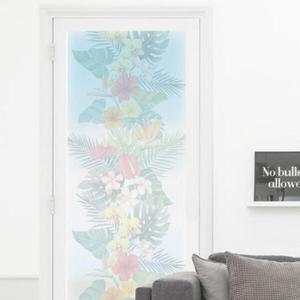 아트박스/꾸밈 im559_m-무점착유리시트_트로피칼일러스트_유리문