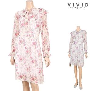 [비비드 시크릿가너][VIVID SG] 로즈 쉬폰 원피스 VS026017