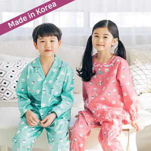 핑코코 아동 주니어 순면 긴팔 수면잠옷 파자마 실내복 상하세트