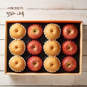 [작심밀도]빛과나무 사과.신고배세트 5.5kg(사과6입,배6입/특품)