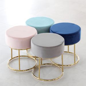 더조아 라이트골드스툴 민트 화장대 벨벳의자