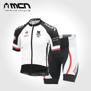 MCN 여름 자전거의류세트 이녹스화이트 반팔 4부바지