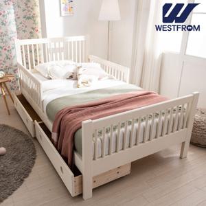 웨스트프롬 뮤뮤 원목침대 가드형 SS+바다 매트 SS