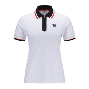 [어뉴골프] 여성 WOMEN ZIPPER POINT SHORT T-SHIRT_OW