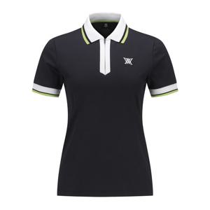 [어뉴골프] 여성 WOMEN ZIPPER POINT SHORT T-SHIRT_BK