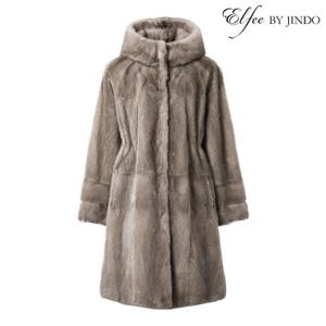 [진도] Elfee 풀스킨 휘메일 밍크 후드 롱코트 (E8W3EC14_)
