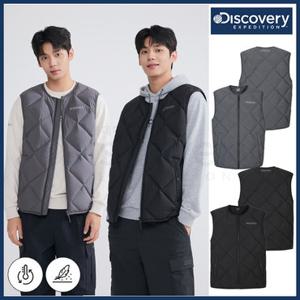 [백화점]디스커버리 25년 겨울 신상 남성 디하스 튜브 다운 경량 패딩베스트/레귤러핏/U넥/퀼팅/조끼/기능성캐주얼 DMDV73056-DXMIA
