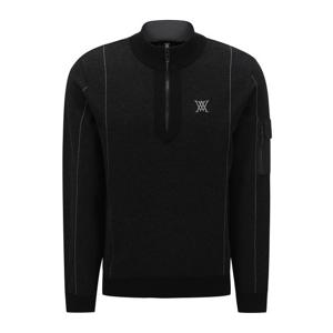 [어뉴골프] 남성M TWO TONE HALF ZIP-UP PULLOVER_BK