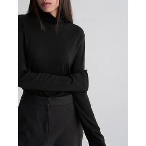 (325X41LY35) [에잇세컨즈] 골지 터틀넥 긴소매 티셔츠  블랙