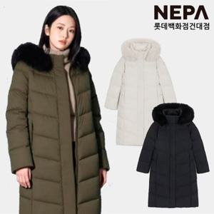 [백화점]네파 [택가 529,000원] 여성 프리미아 구스다운 폭스퍼 롱패딩 롱다운 안유진착장 7K82069