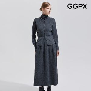 [지지피엑스]하이넥 울 니트 가디건 앤 스커트 셋업 GPAST011F