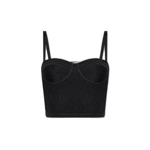 Alexander McQueen 골지 크롭 뷔스티에 탑 734589Q1A5K 1000 TP942800783