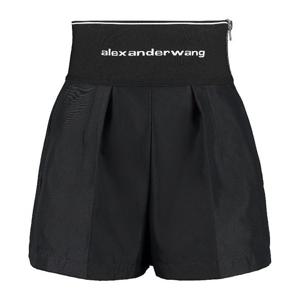 알렉산더왕 테크노 패브릭 하이웨이스트 플리츠 쇼츠 1WC122445