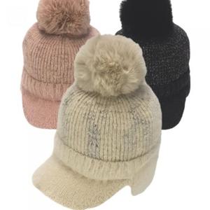 [디블록스] 골프 여성 귀마개 겨울 니트모자