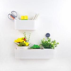 [ABC생활] 화이트 심플 다용도 수납선반 거치 정리함 (대)