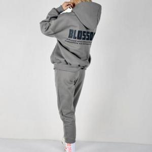 미오네르 기모 후드티 조거 팬츠 여성 트레이닝  세트