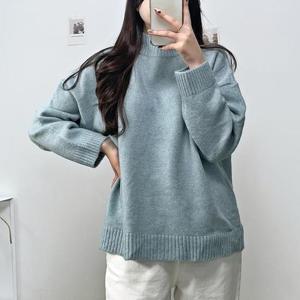 상큼 도톰 반목 반폴라 제니퍼 울 니트