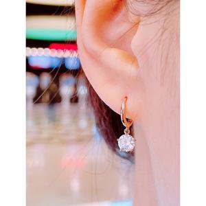 미니골드 14K 베이직 볼륨큐빅 링귀걸이 ECPM4142R