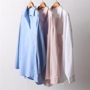 빅사이즈사랑해요 I087L202 브이오픈넥원포켓남방 PE