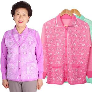 [할마마마] 봄니트티셔츠 조끼 가디건 할머니옷선물 요양원