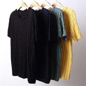 빅사이즈사랑해요 D160L202 봄꽈배기라운드반팔 EB