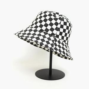 [잇백잇슈] 체커보드패턴벙거지모자 와이어챙모자