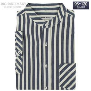 95-120 빅사이즈 청네이비 반팔 슬림핏 셔츠 -SMA6236