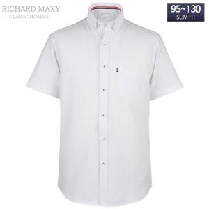 95-130 빅사이즈 옥스포드 반팔 슬림핏 와이셔츠 - SMA6277