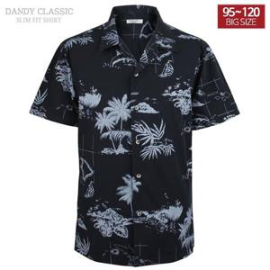 [95-120 빅사이즈] 하와이안 슬림핏 반팔셔츠 [379]