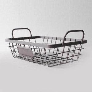 네임텍 철제 바스켓 손잡이 작은 바구니 거실 데코