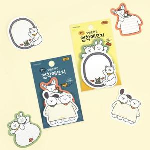 [핑크풋] 꼬망 2단 점착 메모지