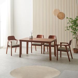 라로퍼니처 보스턴 1400 참죽나무 원목 4인 식탁 세트 (식탁+의자4)