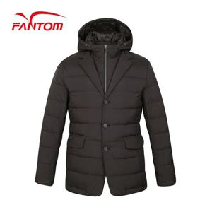 [팬텀] 남성 후드 레이어드 구스다운 자켓 211B4JK201_BK