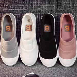 슬립온 여성단화 끈없는 스니커즈 여성캔버스화