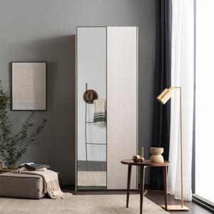 리바트 퓨리타 800 키큰옷장 짧은옷장 거울도어 그레이