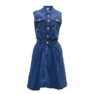 [디블록스] 여성 골프웨어 청스판 원피스