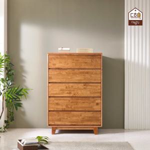 밀리안 고무나무 원목 800 5단 서랍장